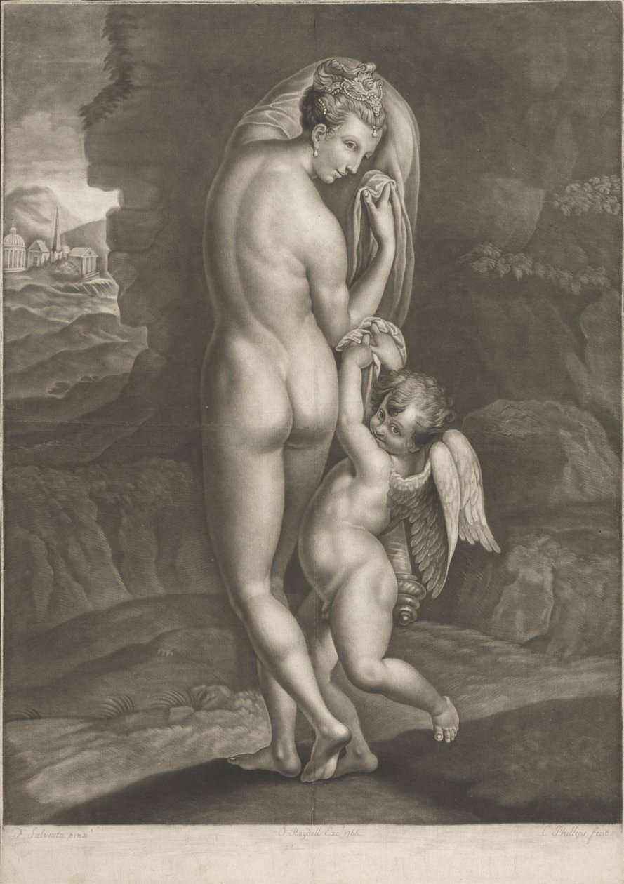 Venus en Cupido door Charles Phillips