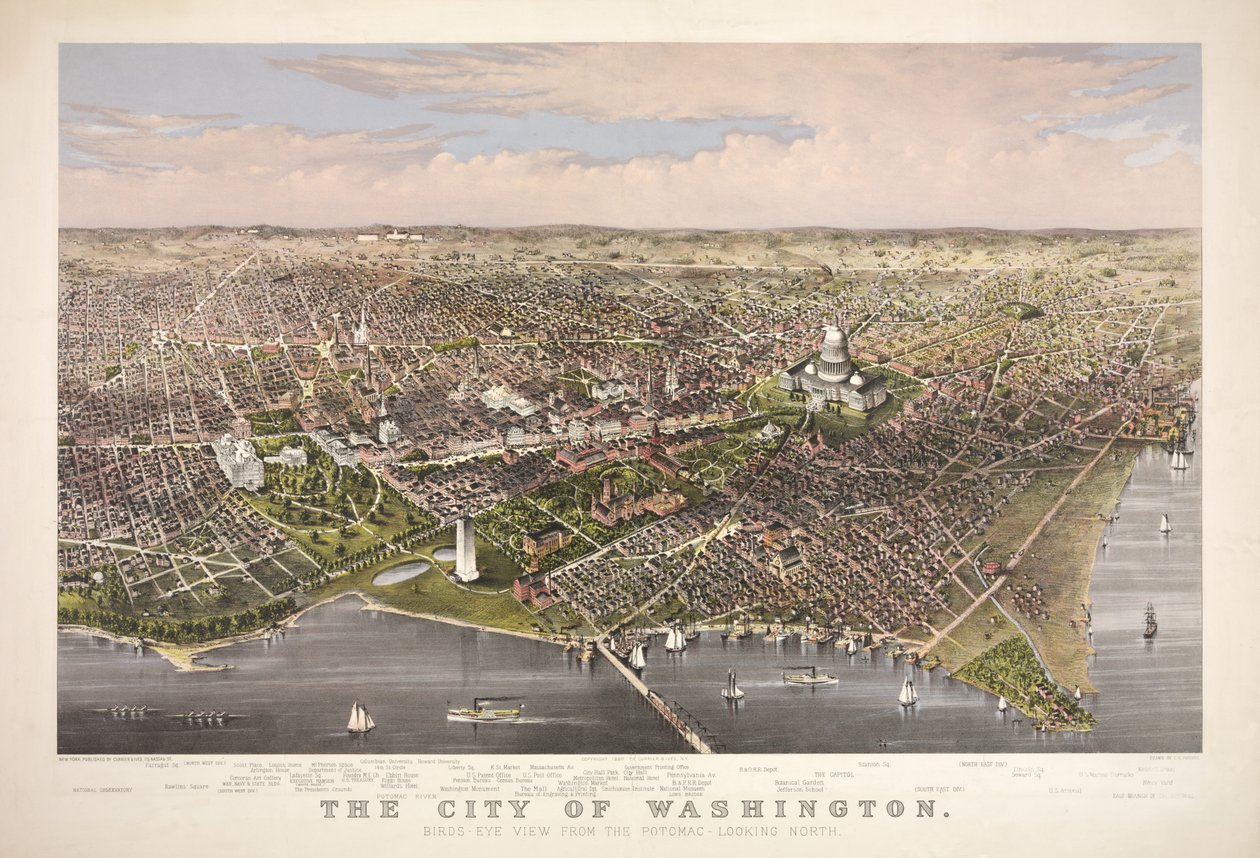 De stad Washington, gepubliceerd 1876 door Charles Richard Parsons