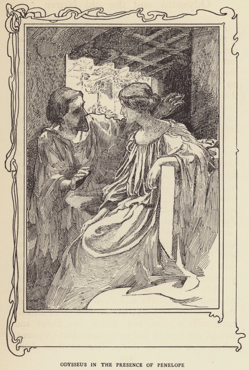 Odysseus in de aanwezigheid van Penelope door Sir John Charles Robinson