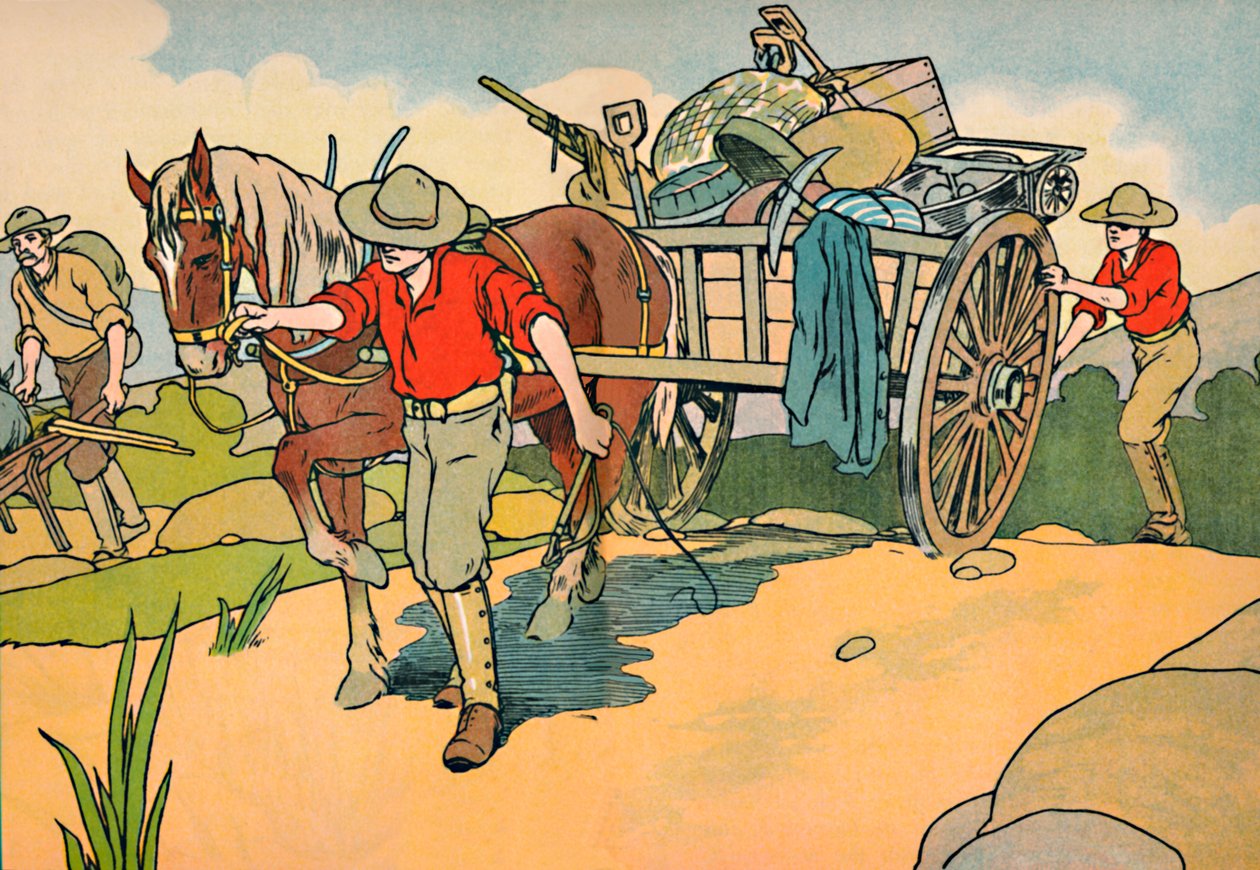 Op weg naar de goudvelden, 1912 door Charles Robinson