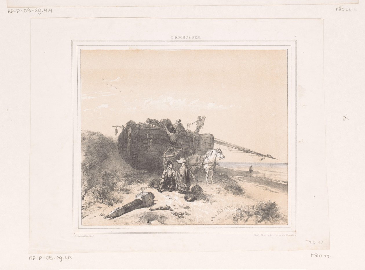 Boot op het strand door Charles Rochussen