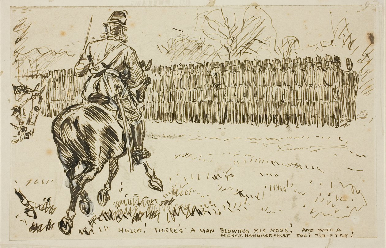 Een Militaire Inspectie door Charles Samuel Keene