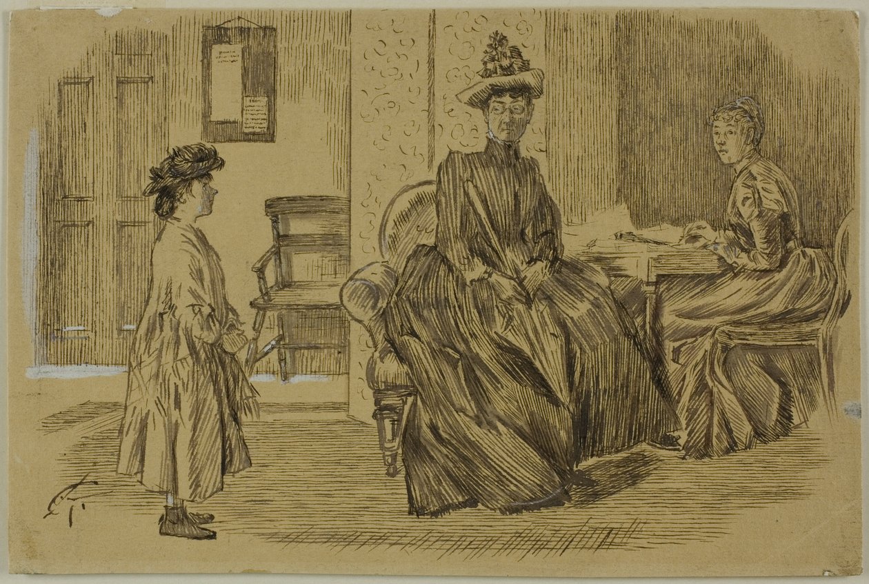 Bij het Arbeidsbureau door Charles Samuel Keene