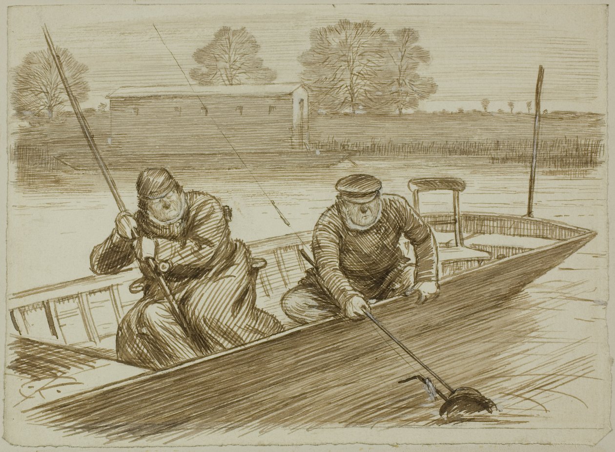 Visscène door Charles Samuel Keene