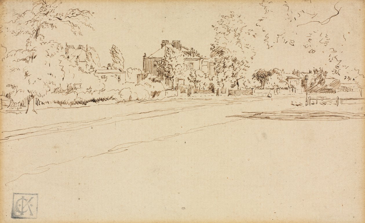 Huis in Hammersmith door Charles Samuel Keene