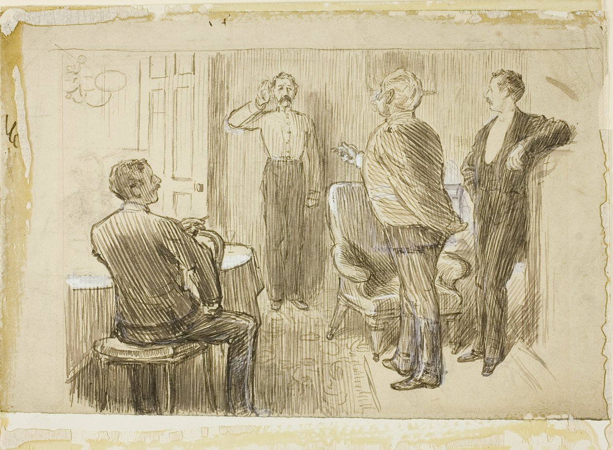 Officier en Ordonans door Charles Samuel Keene