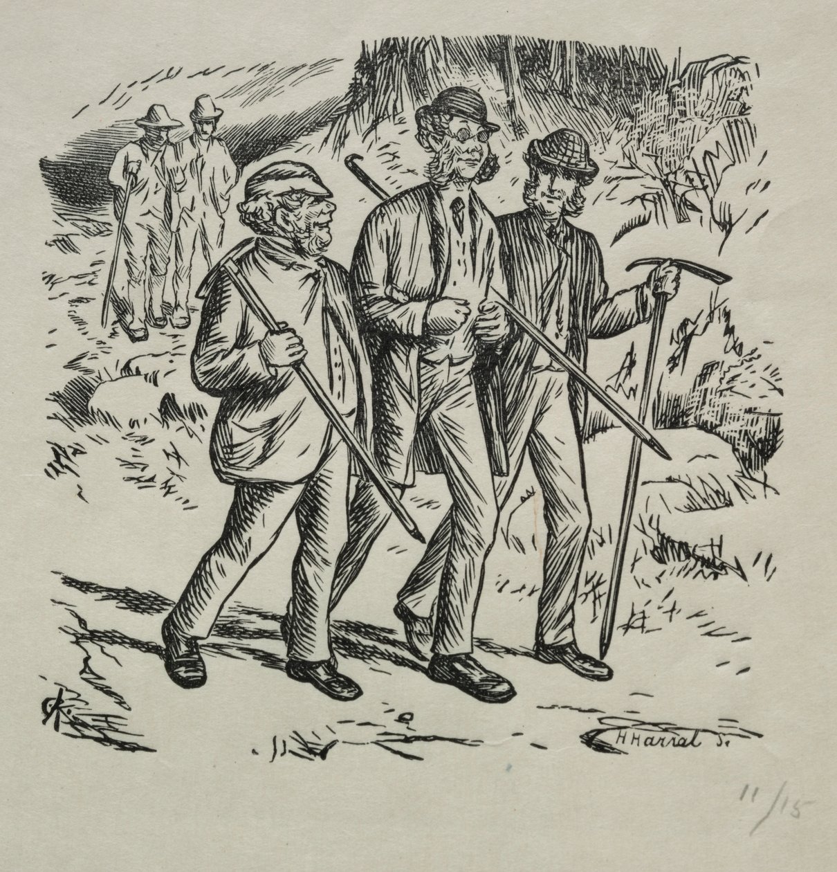 De drie namen, 1869 door Charles Samuel Keene
