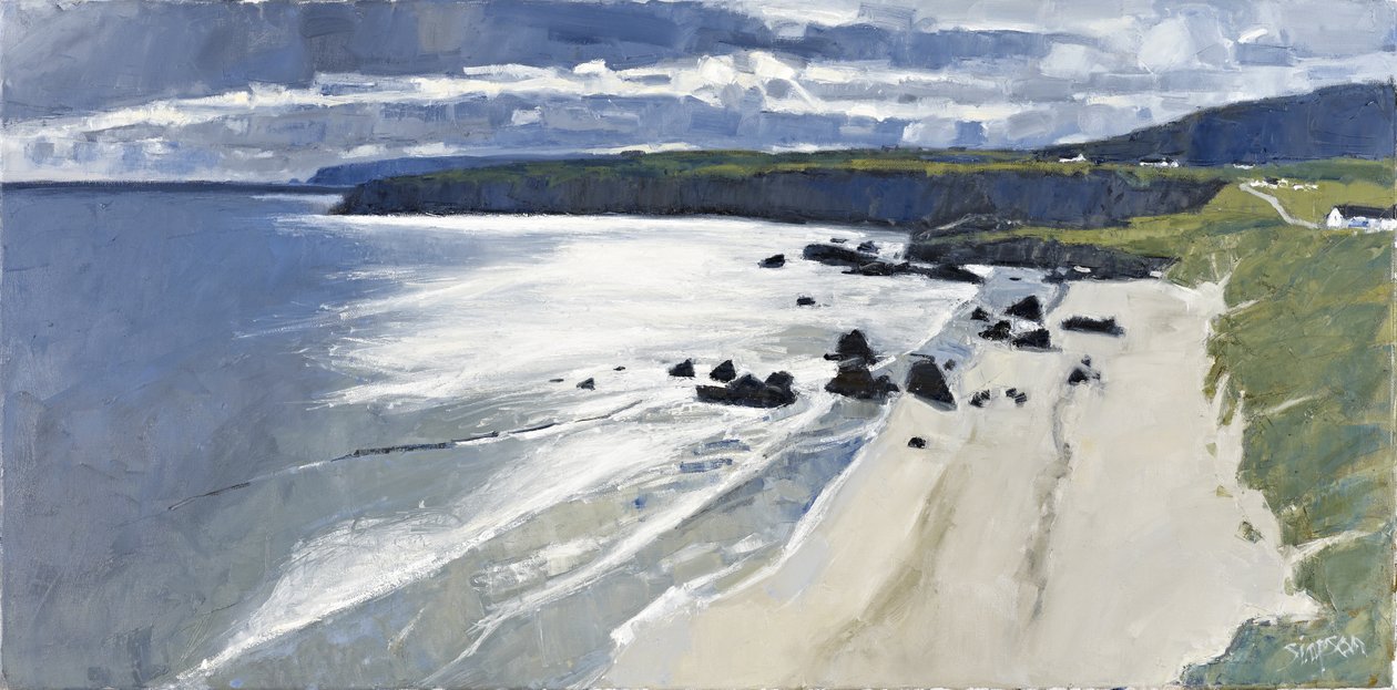 Sango Bay, 2011 (olieverf op doek) door Charles Simpson