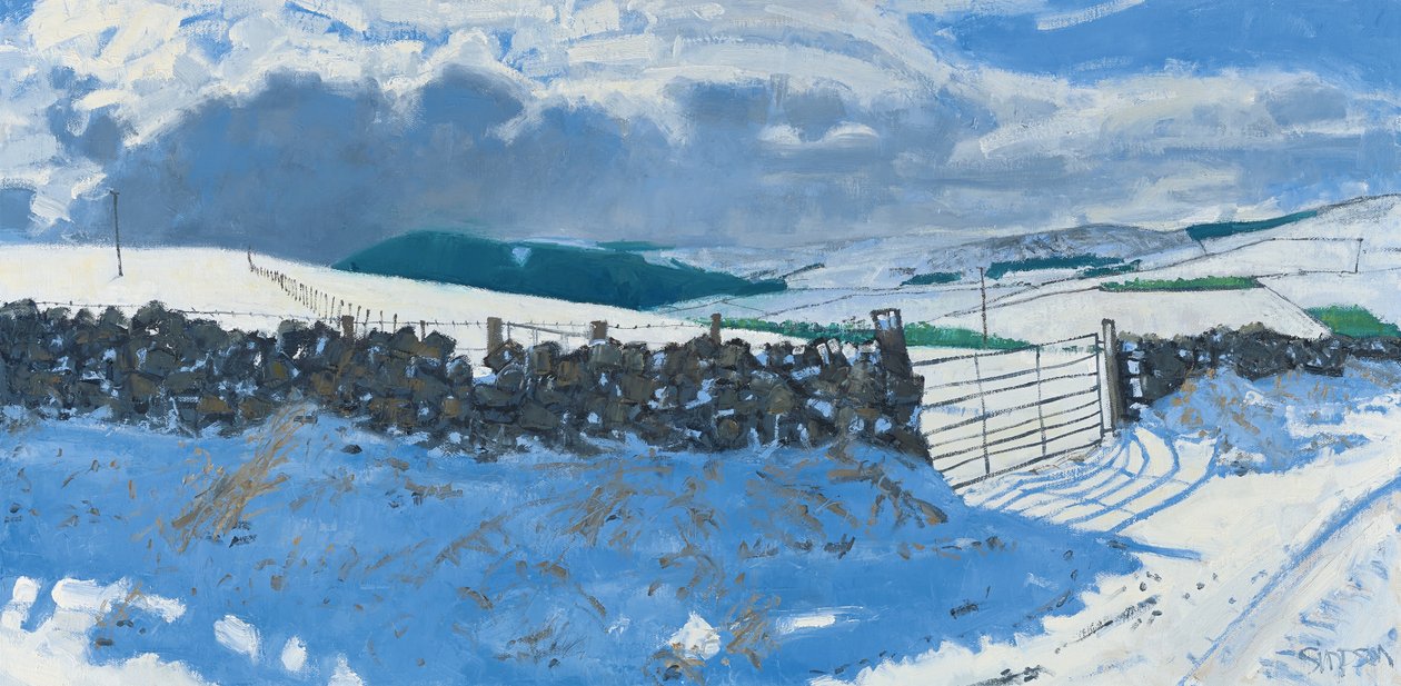 Sneeuwlandschap, begin maart, 2014 (olieverf op doek) door Charles Simpson