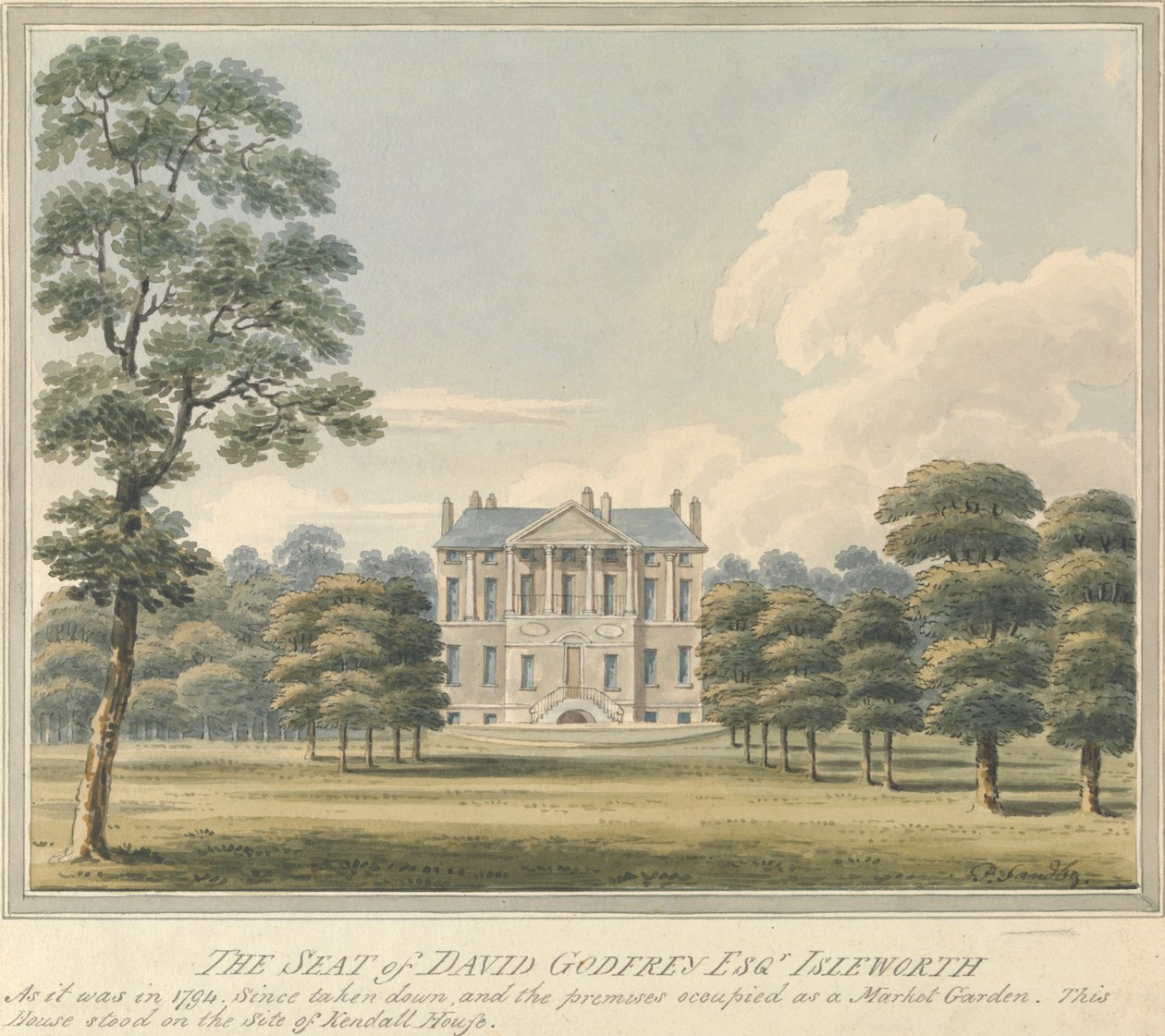 Zetel van David Godfrey, Isleworth, Middlesex door Charles Tomkins