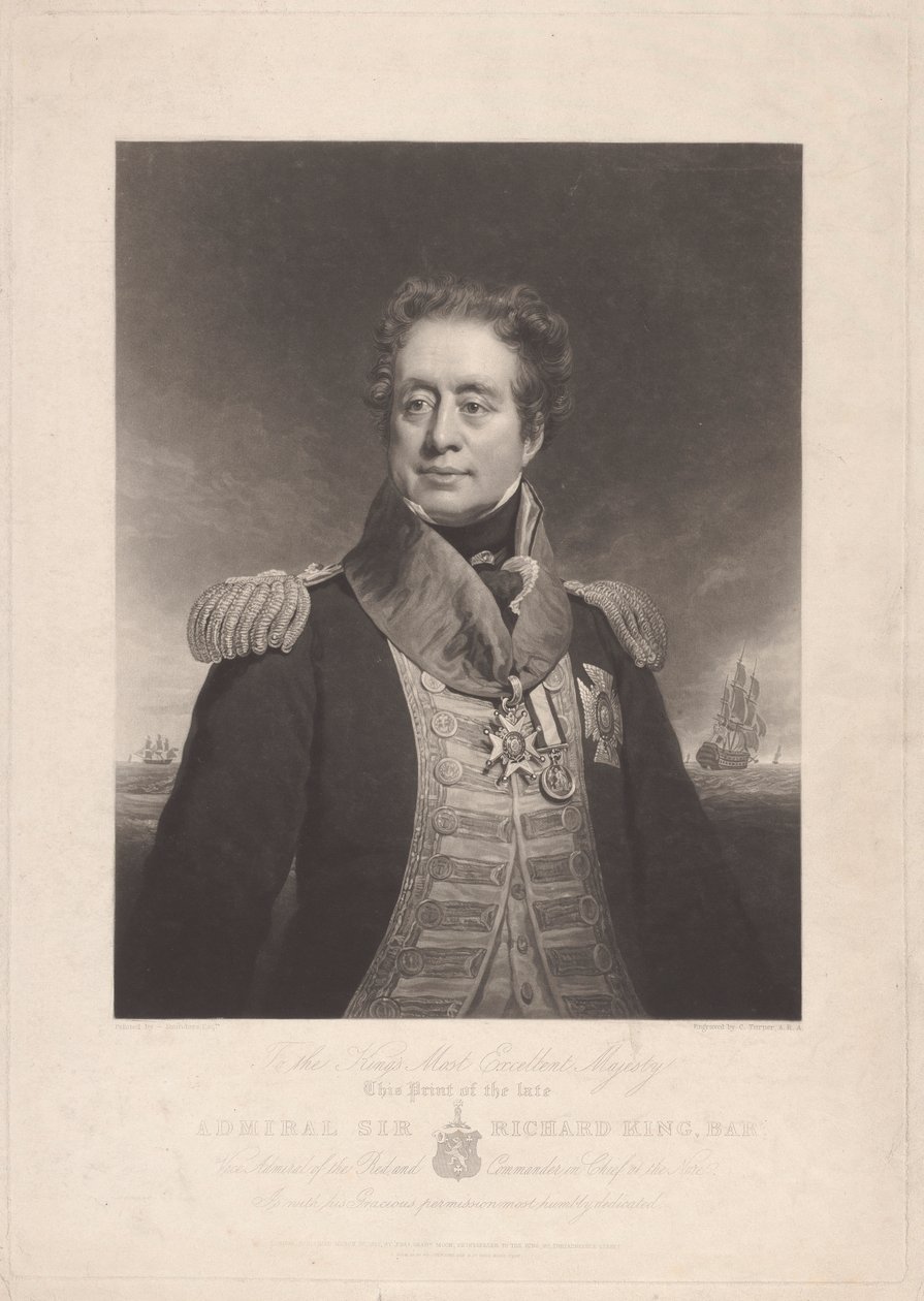 Admiraal Sir Richard King door Charles Turner