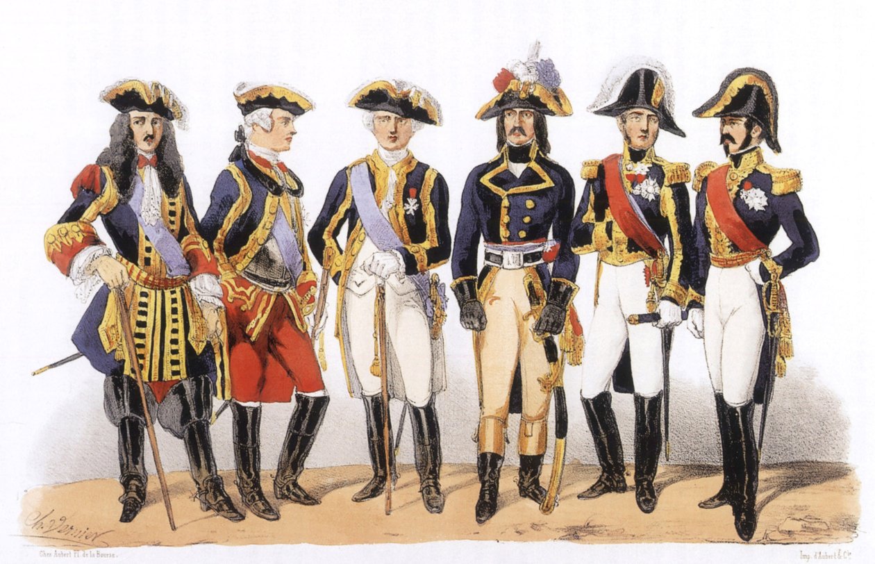 Kostuums van het Franse leger: Militaire officieren door Charles Vernier