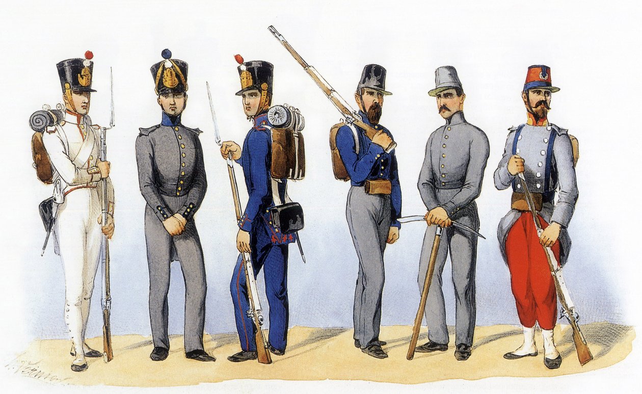 Uniformen van het Franse leger: Disciplinaire Compagnieën door Charles Vernier
