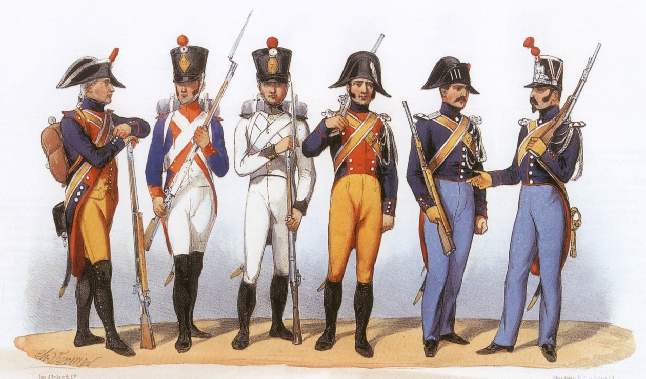 Uniformen van het Franse leger: Ongemonteerde Gendarmerie door Charles Vernier