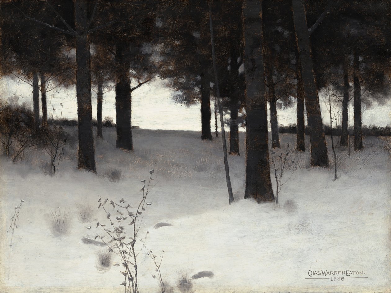 Bossen in de Winter door Charles Warren Eaton