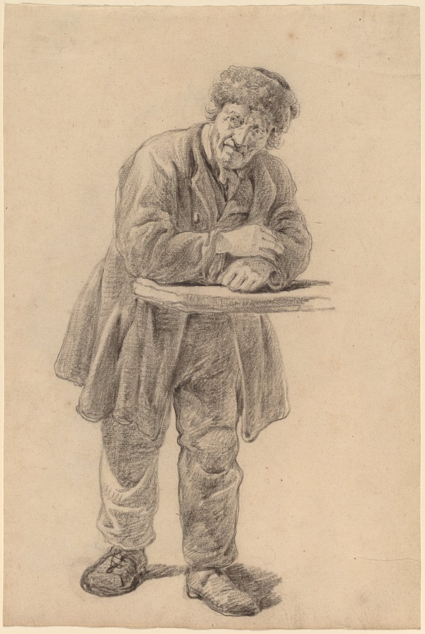 Man Leunend op een Toonbank door Charles Wesley Jarvis