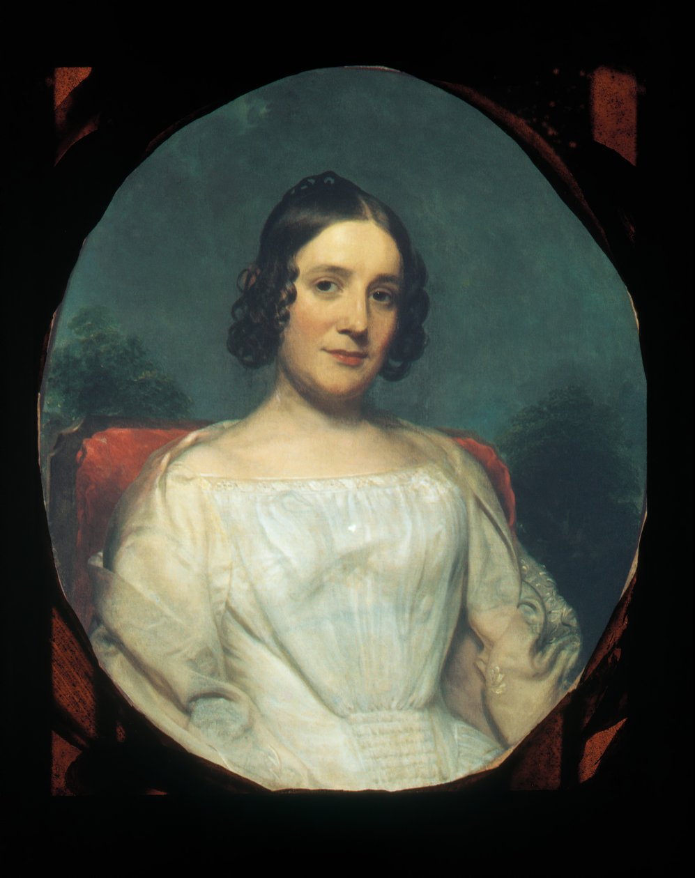 Mevrouw Adrian Baucker Holmes, ca. 1850 door Charles Wesley Jarvis