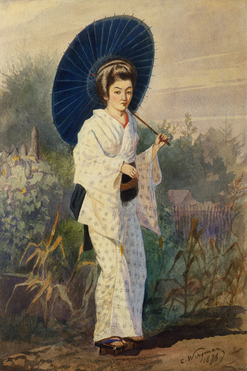 Een Japanse Vrouw door Charles Wirgman