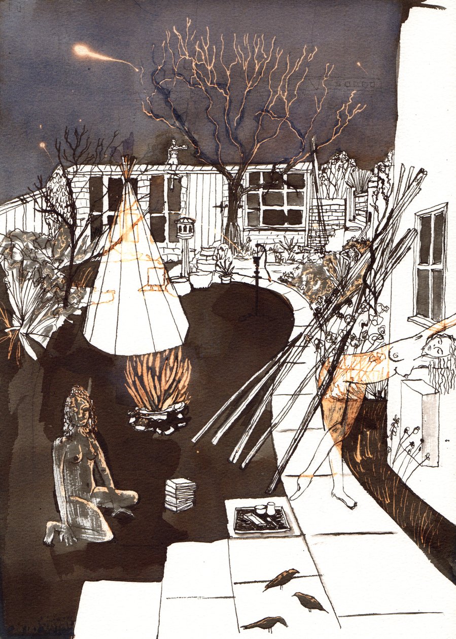 Pixies in de tuin, 2021 door Charlotte Orr