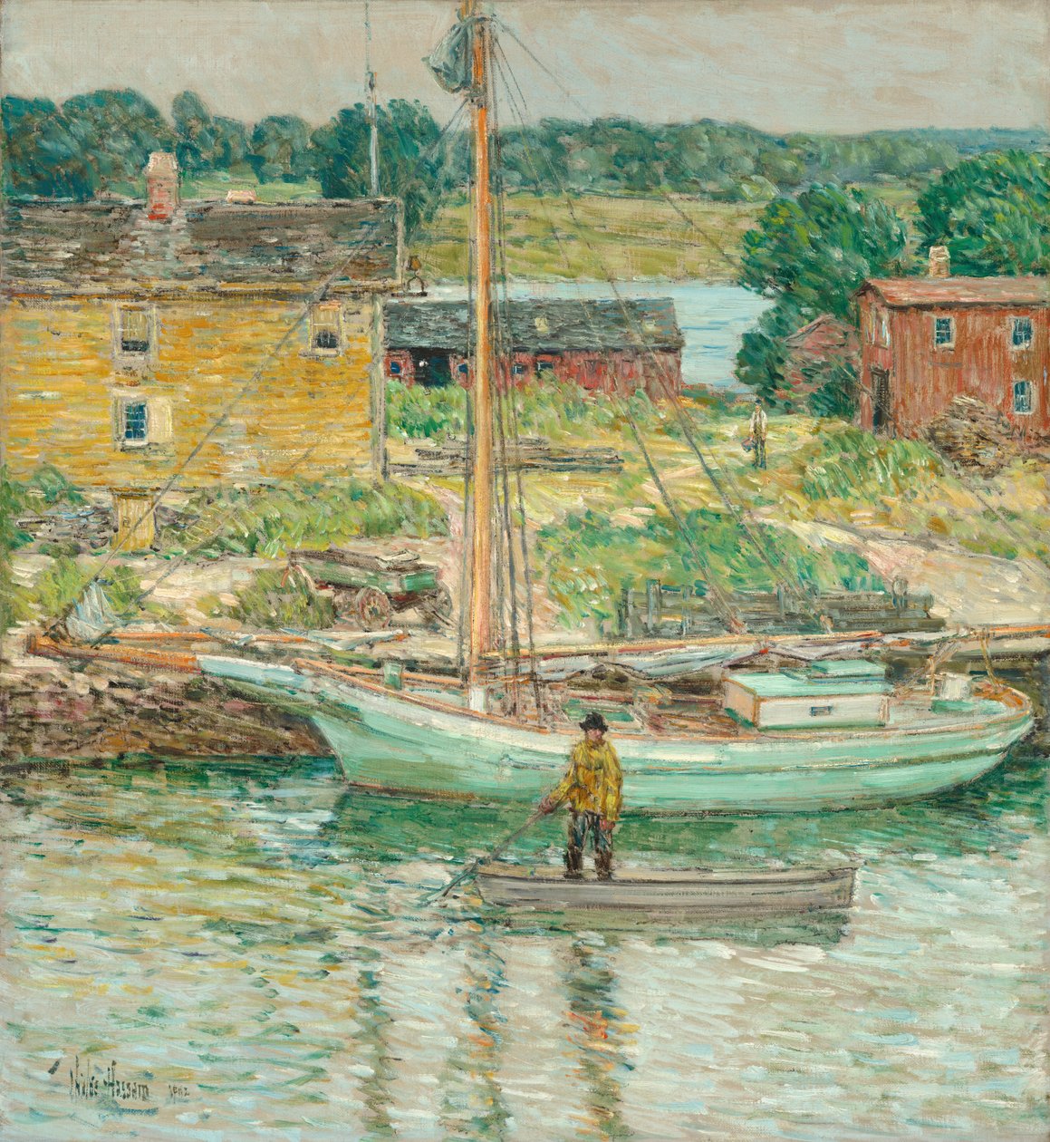 Oestersloep, Cos Cob door Childe Hassam