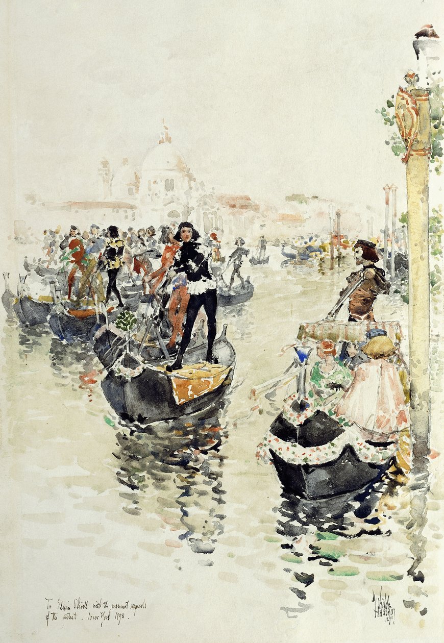 Een Venetiaanse Regatta door Childe Frederick Hassam