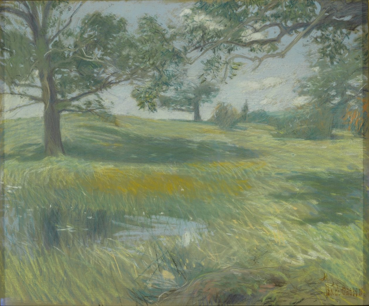 Weiden, c.1900-10 door Childe Frederick Hassam