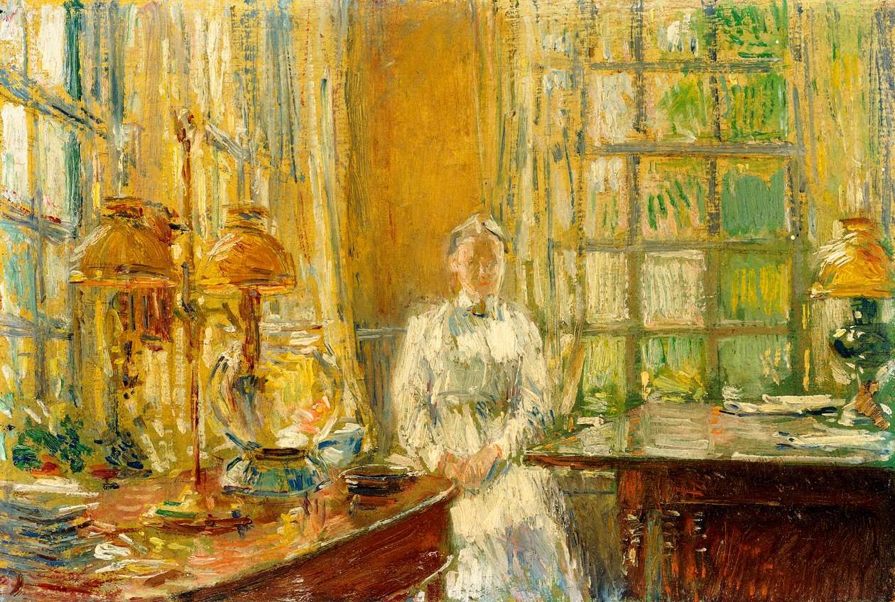 Mevrouw Holley van Cos Cob door Childe Frederick Hassam