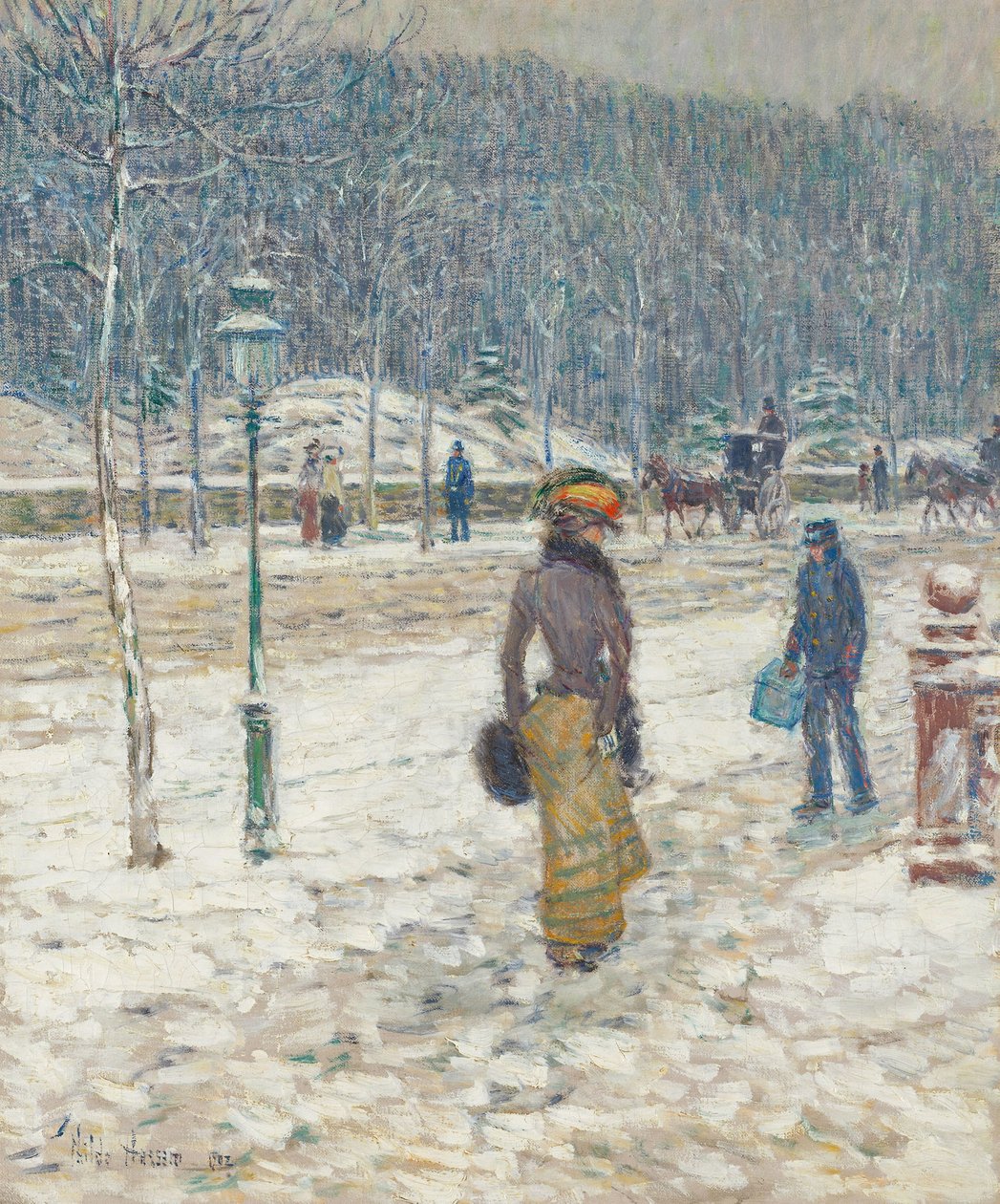 New York Straat door Childe Frederick Hassam