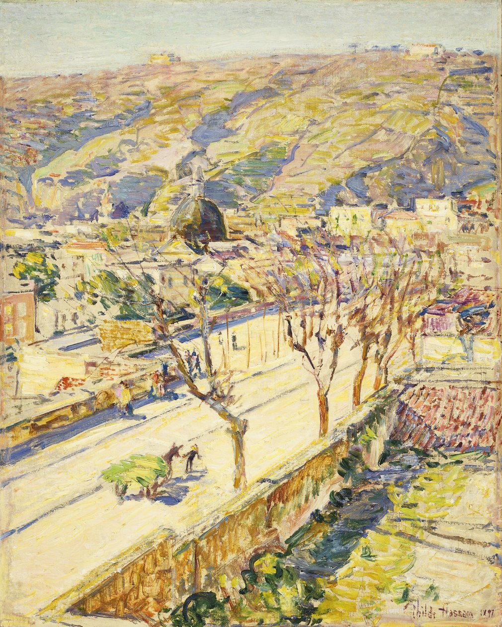 Posillipo, Italië door Childe Frederick Hassam