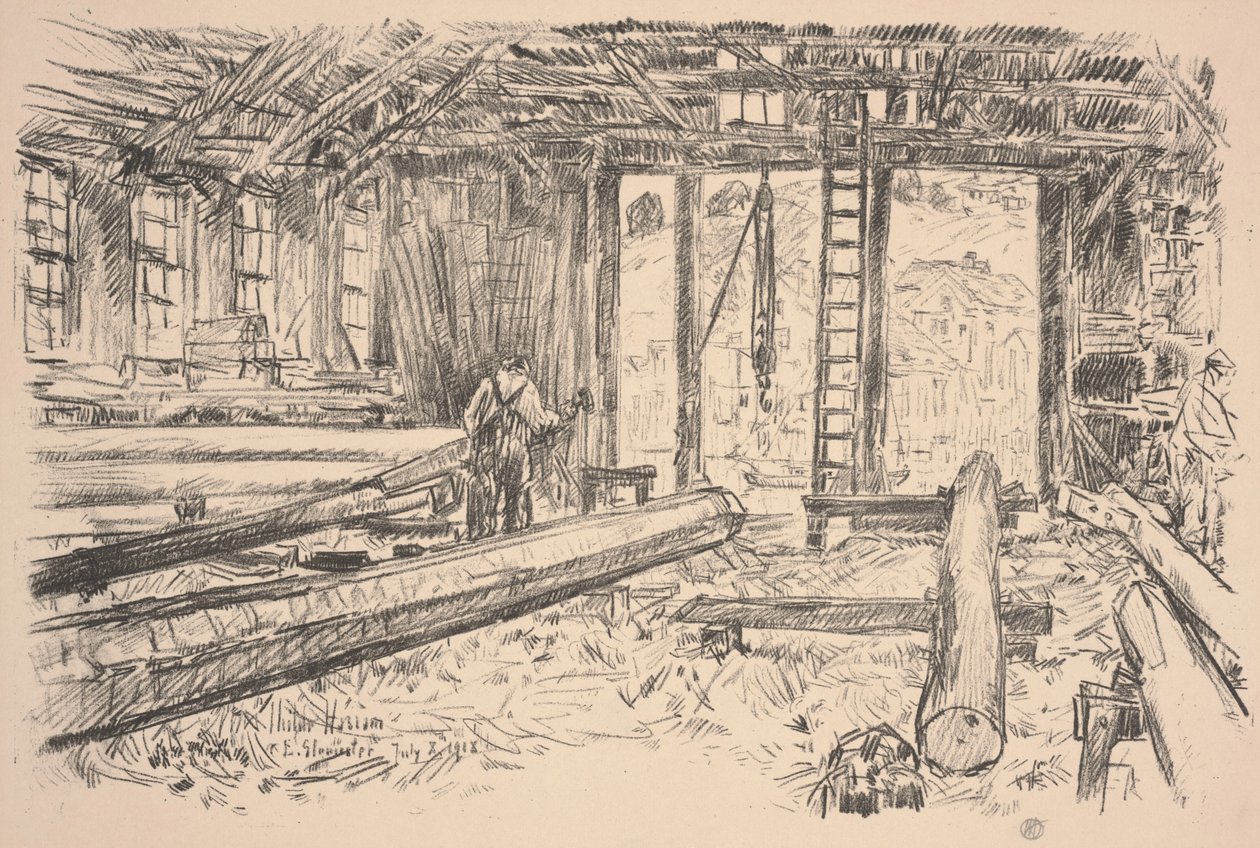 Spar Winkel, Gloucester door Childe Frederick Hassam