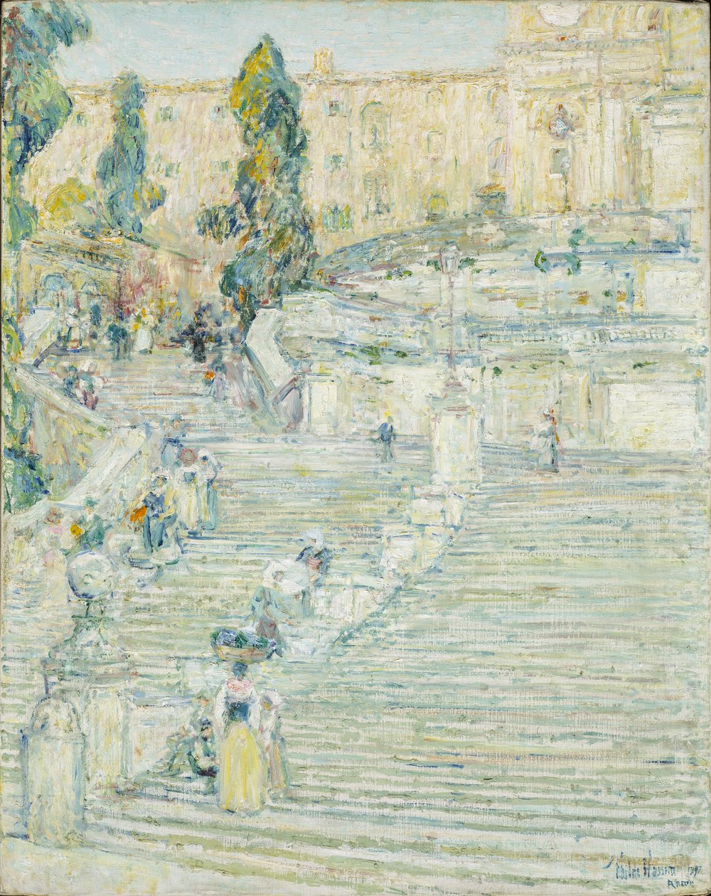 De Spaanse Trappen, Rome door Childe Frederick Hassam