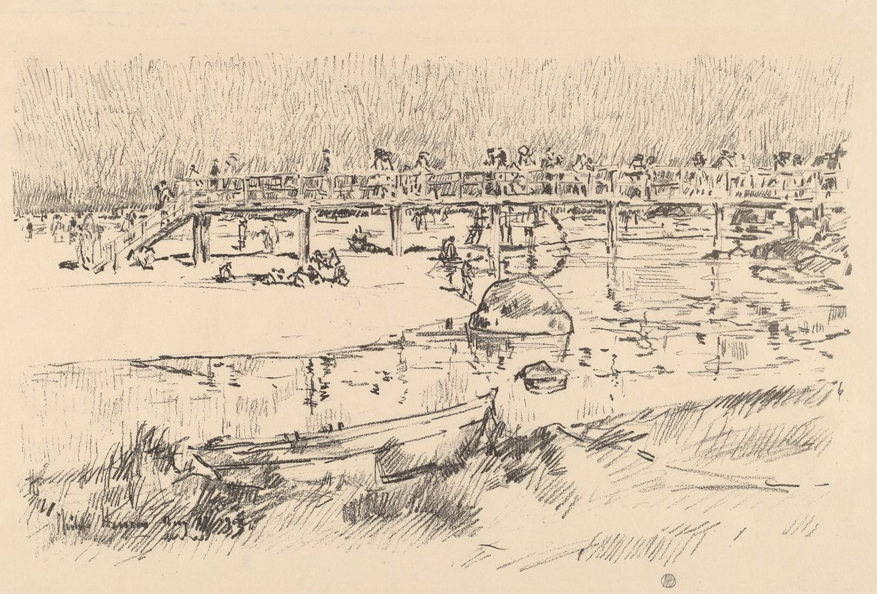 Strand, Bass Rocks door Childe Hassam
