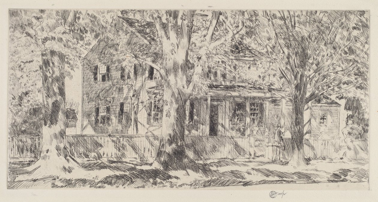 Huis aan de Hoofdstraat, Easthampton door Childe Hassam