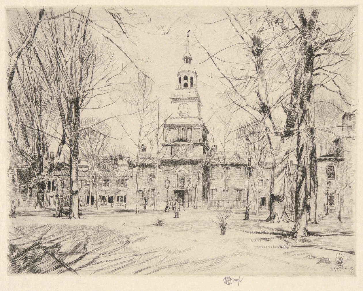 Independence Hall, Philadelphia, 1926 door Childe Hassam