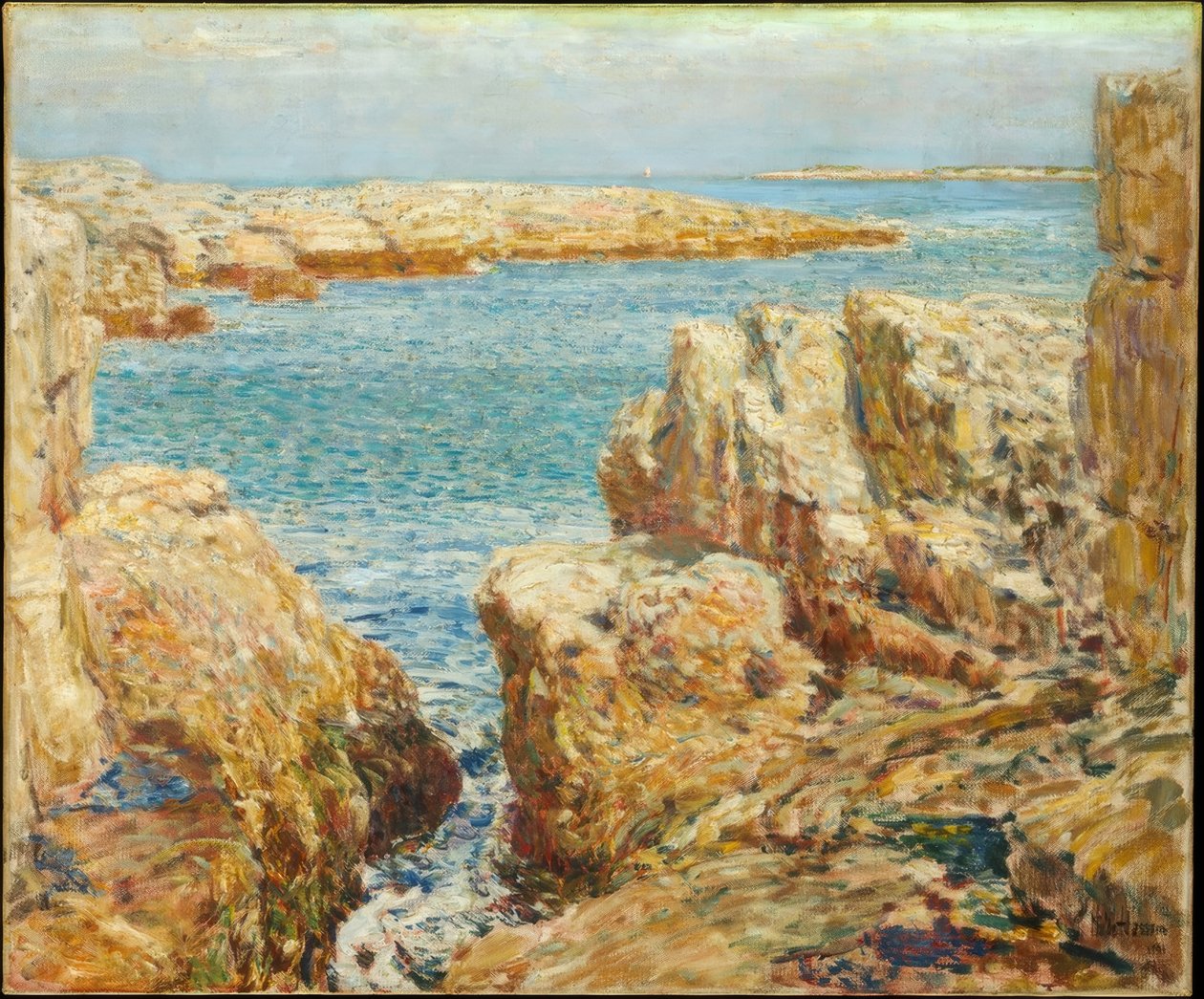 Kustscène, Isles of Shoals door Childe Hassam