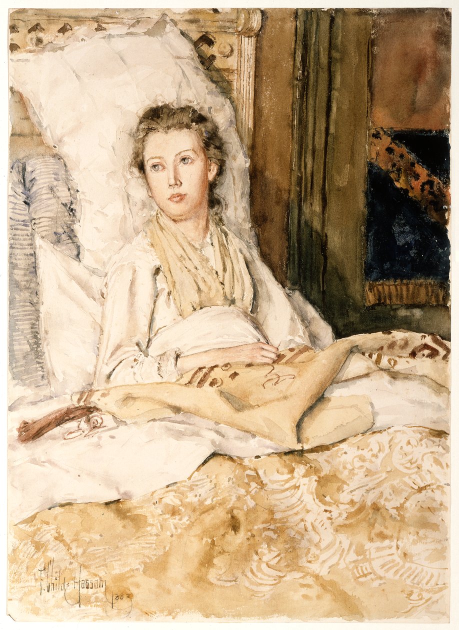 Maud naait door Childe Hassam