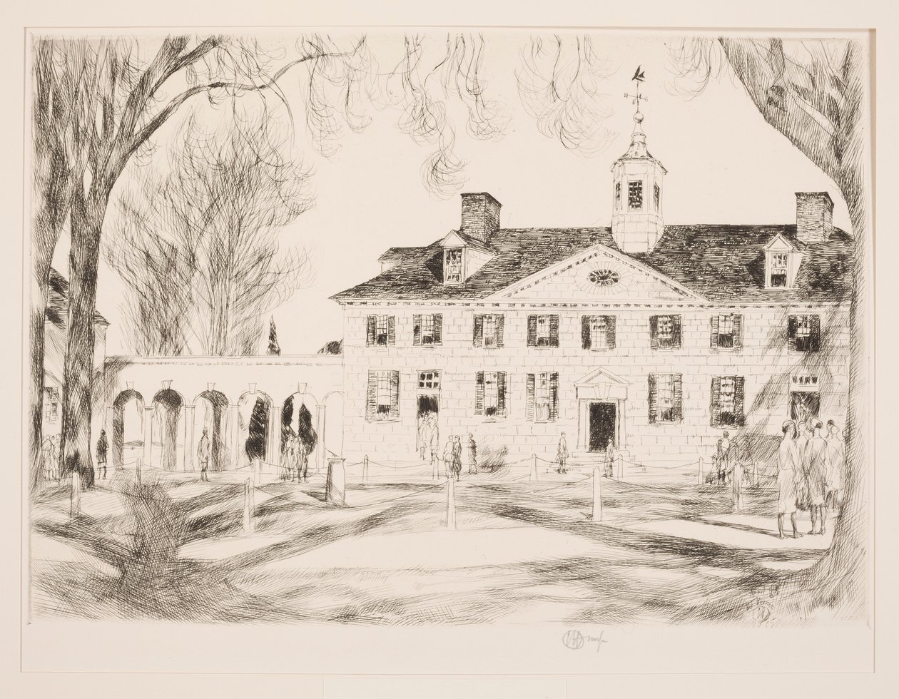 Mt. Vernon, 1925 door Childe Hassam