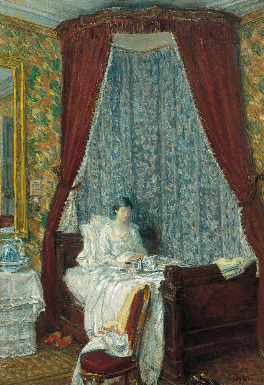 Het Franse ontbijt, 1910 door Childe Hassam