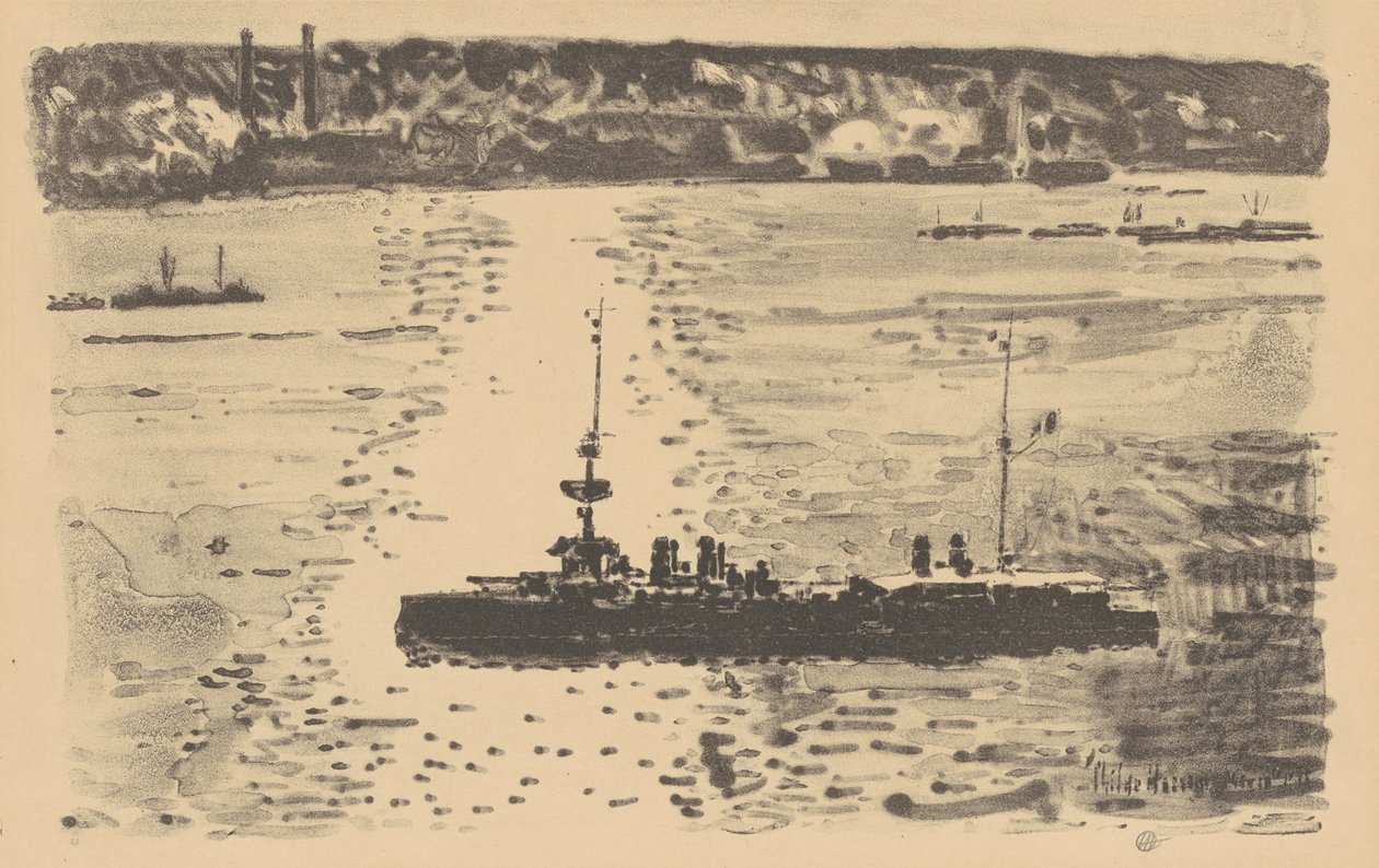 De Franse Kruiser door Childe Hassam