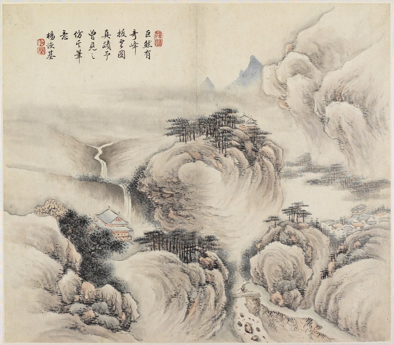 Landschap door Chinese School