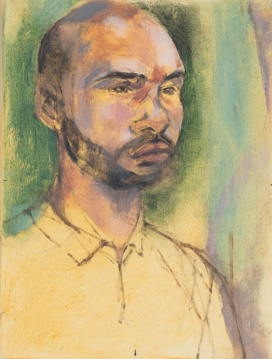 Roy, portret olieverfstudie, 2017 door Ching Fun Tso