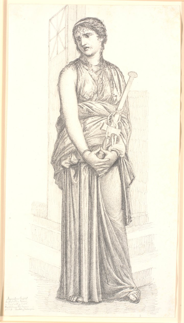 Medea met het Zwaard in de Hand, Hele Figuur door Christen Købke