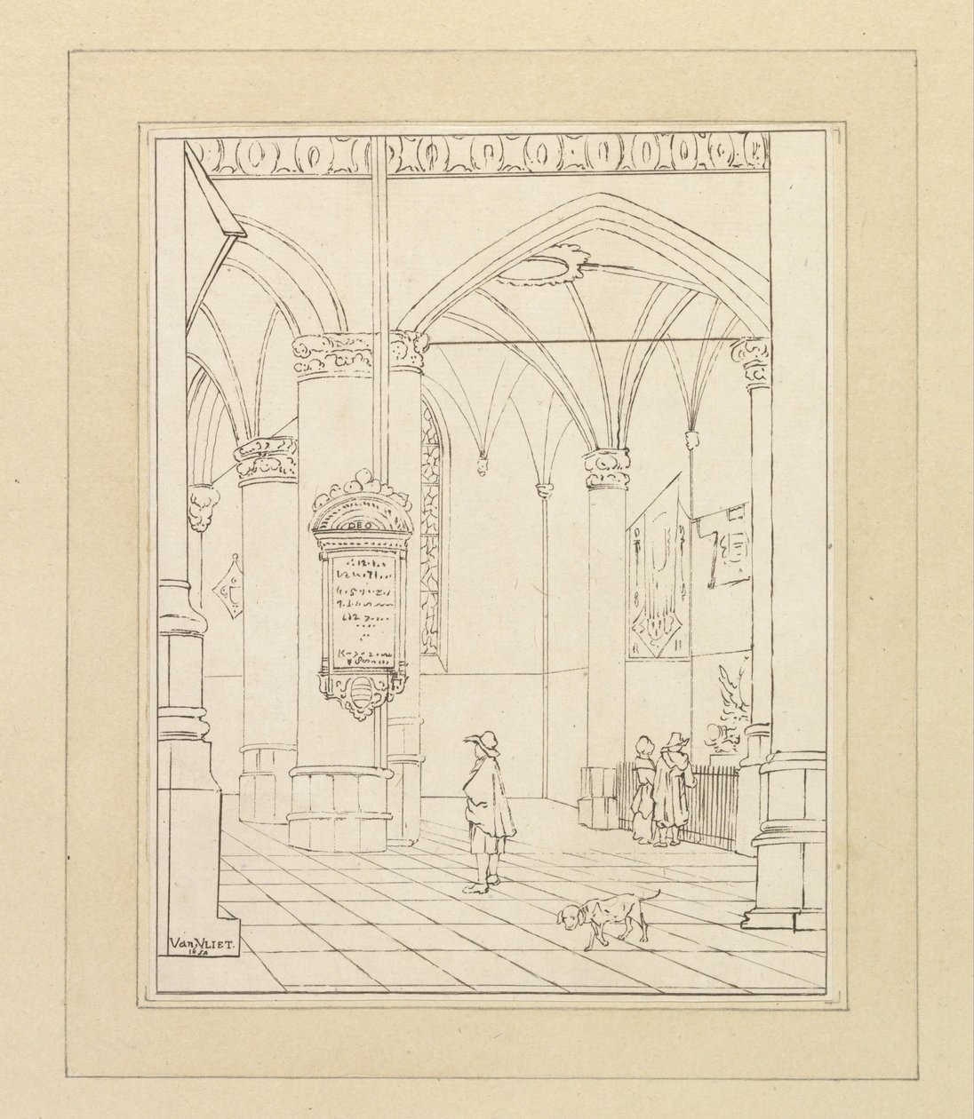 Kerkinterieur door Christiaan Josi