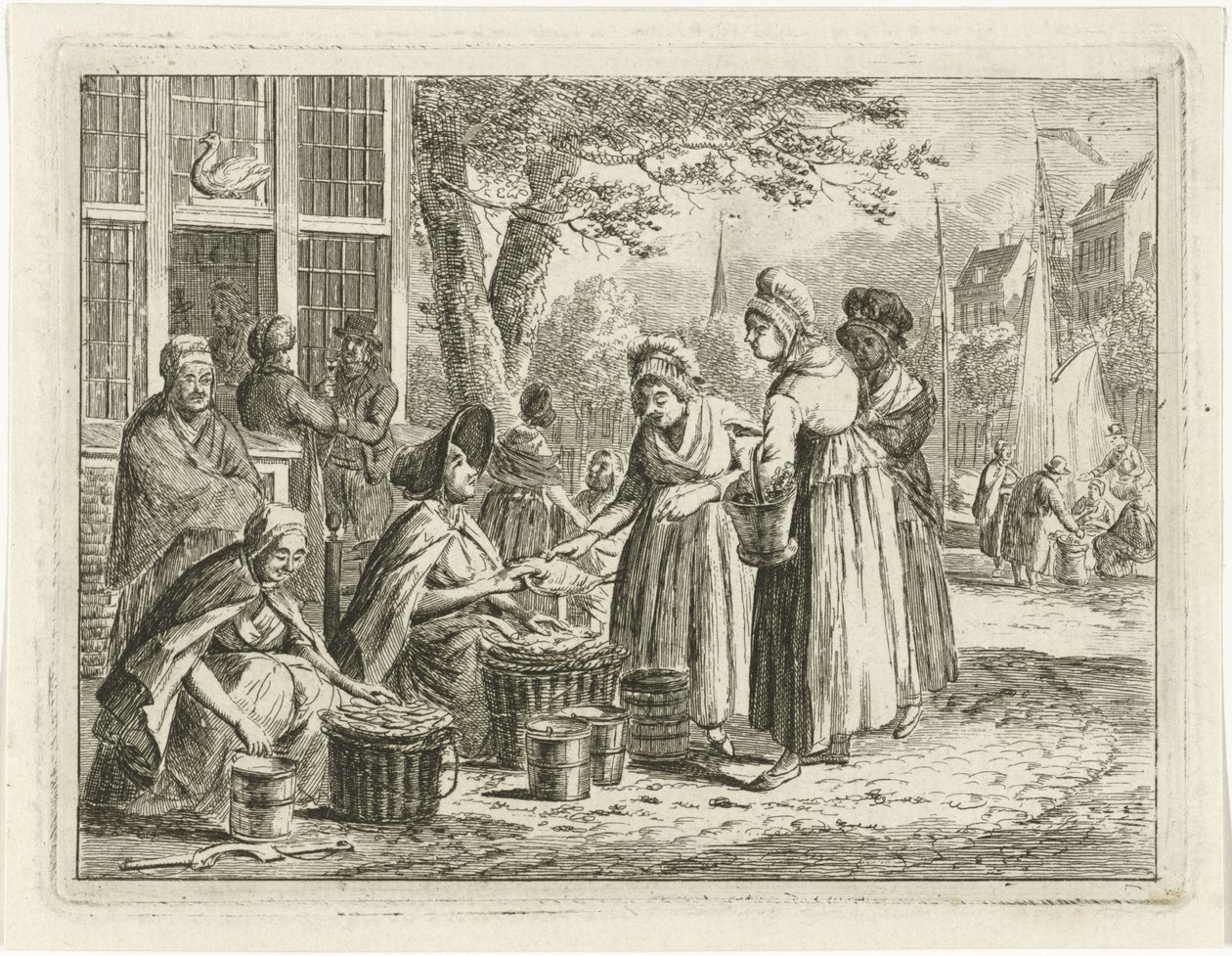 Visverkoopsters door Christiaan Meijer