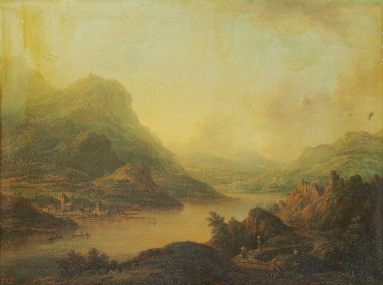 Rivierlandschap door Christian Georg Schutz