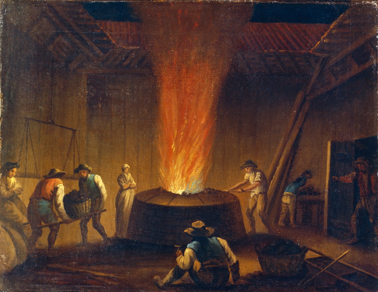 Bærum smeltehytte door Christian August Lorentzen