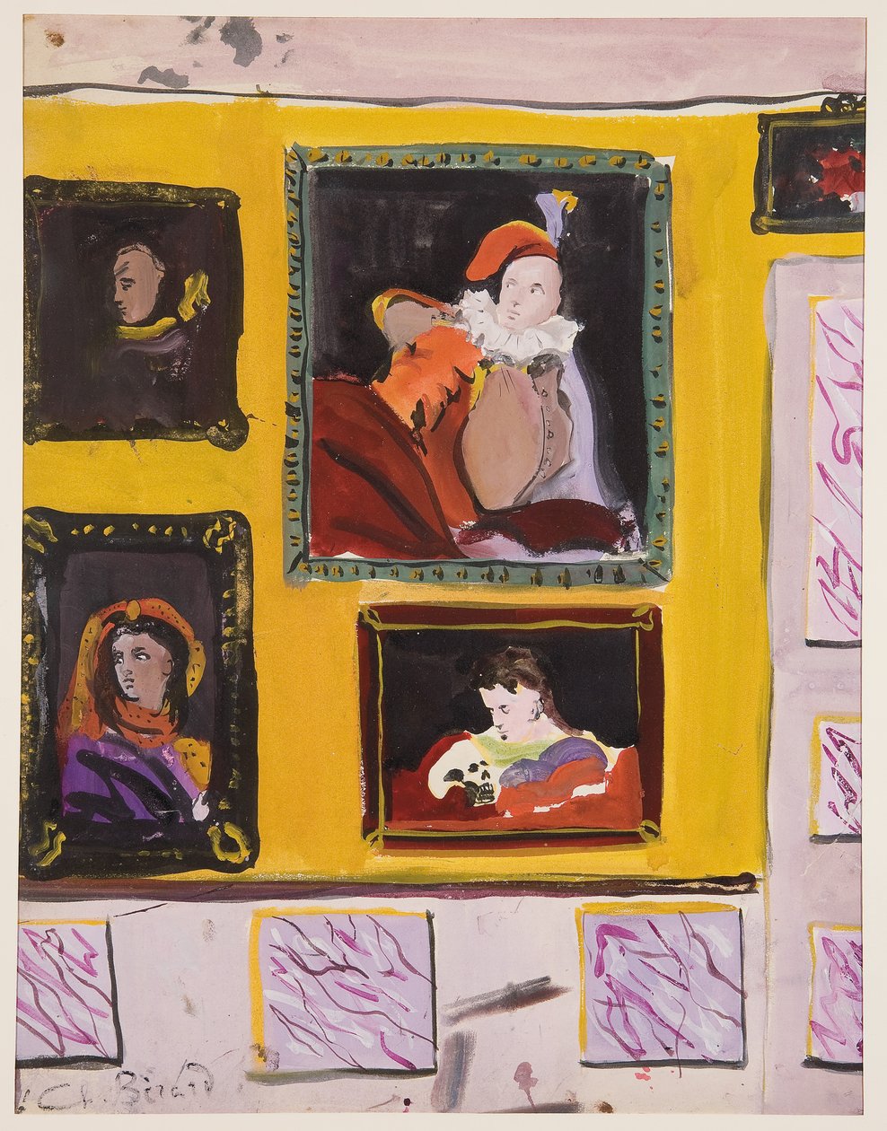 Verklede personages, ca. 1935-45 door Christian Bérard