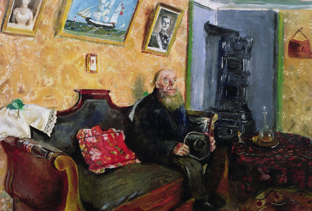 Een Condoleancebezoek door Christian Krohg