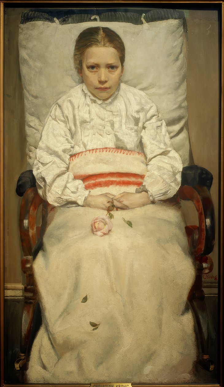 Ziek meisje door Christian Krohg