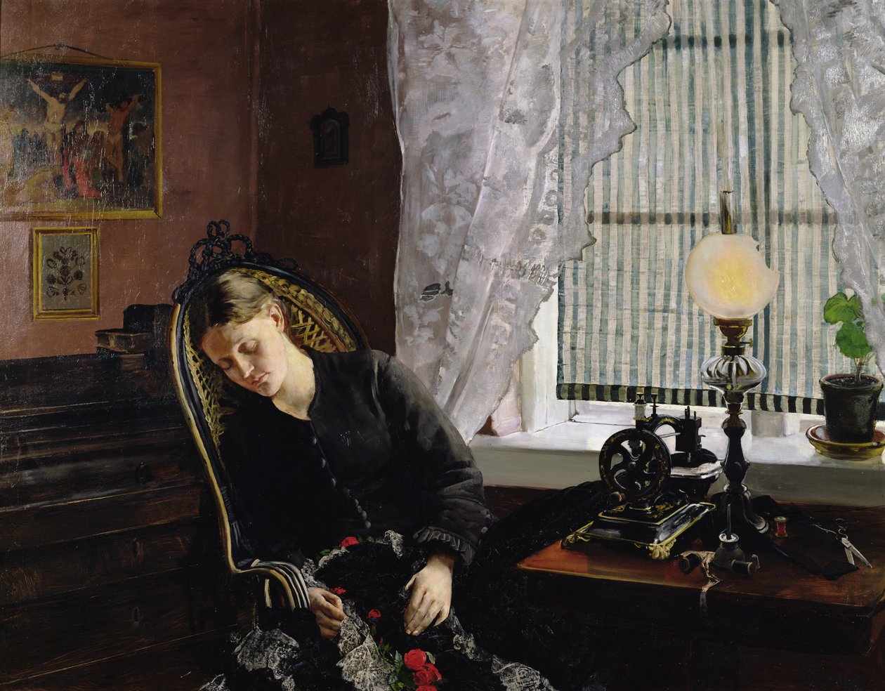 De Naaister door Christian Krohg